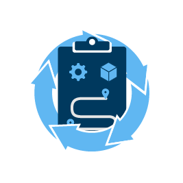 Pathway on a clipboard in a lifecycle
